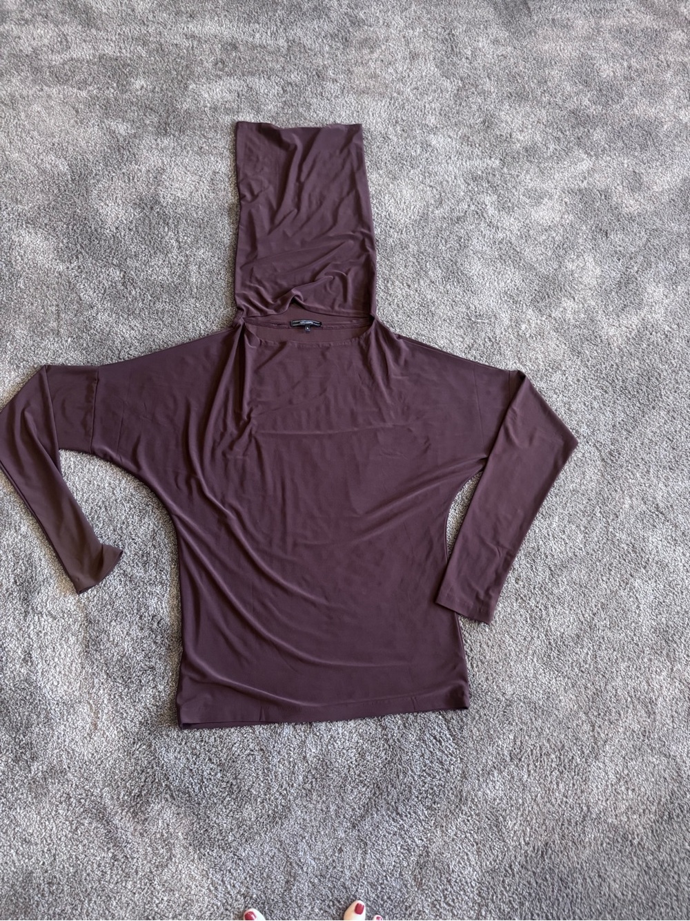 Norma Kamali Chocolate-Brown Hooded Convertible Top